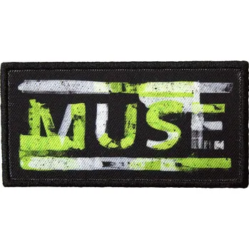 Nášivka Muse tkaná nažehlovačka PES 90x45 mm, Distressed Logo
