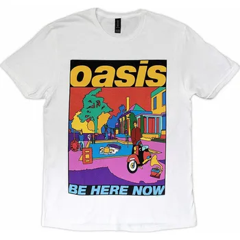 Pánská móda Oasis tričko, Be Here Now Illustration White, pánské M