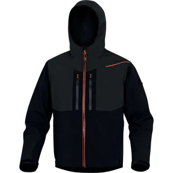 Pánská softshellová bunda DELTA HORTEN2 / Pánská softshellová bunda - černá/oranžová XXXL