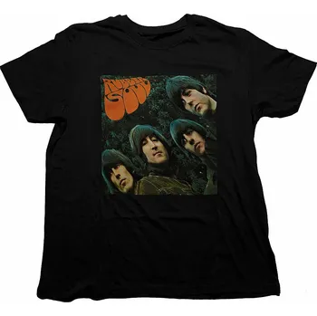 Pánské tričko The Beatles tričko, Rubber Soul Album Cover Black, pánské S