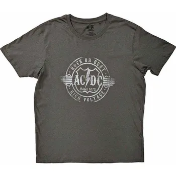 Pánská móda AC/DC tričko, Rock or Bust Charcoal Grey, pánské XXL