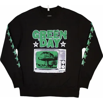 Pánská móda Green Day mikina, Sweatshirt TV Explosion Sleeve Print Black, pánská S