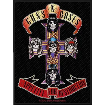 Nášivka Guns N Roses tkaná nášivka PES 100 x 50 mm, Appetite