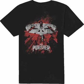 Pánská móda The Punisher tričko, Punisher Red Tanks Black, pánské XL