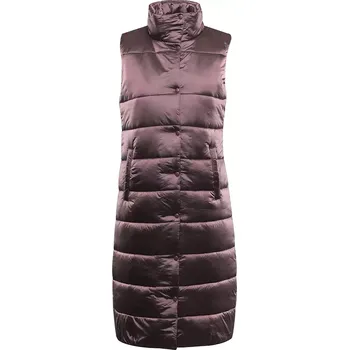 Dámská vesta Dlouhá dámská prošívaná vesta ALPINE PRO UREFA velikost S pink cosmos