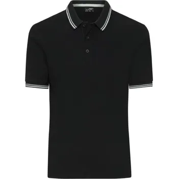 Pánské oblečení DAIBER JN 1306 / Pánská těžká polokošile s kontrastními proužky - black/white/grey S