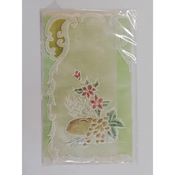 Vánoční přání 18x10cm - papírová krajka 3