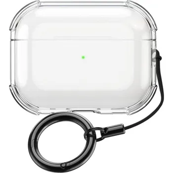 Telefonní příslušenství Transparentní obal s karabinou pro AirPods Pro 3 - čirý