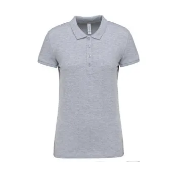 Dámské tričko KARIBAN VINTAGE K255 / Dámská piqué polokošile s krátkým rukávem - oxford grey M