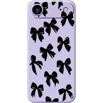 Pouzdro na mobilní telefon Ochranný kryt se vzorem mašliček pro iPhone Air - fialový