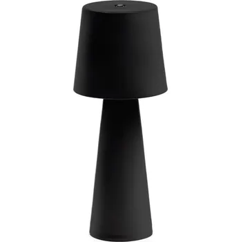 Venkovní osvětlení Černá kovová zahradní stolní LED lampa Kave Home Arenys S