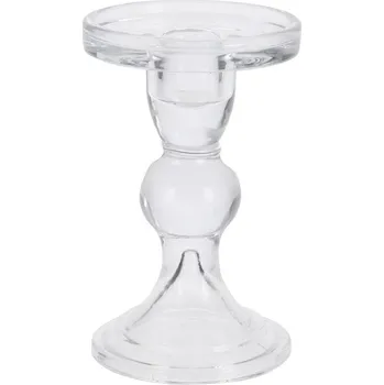 Svícen Svícen skleněný 85x85x140 mm - čirý