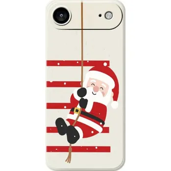 Pouzdro na mobilní telefon Ochranný kryt se vzorem Santa Clause pro iPhone Air - béžový