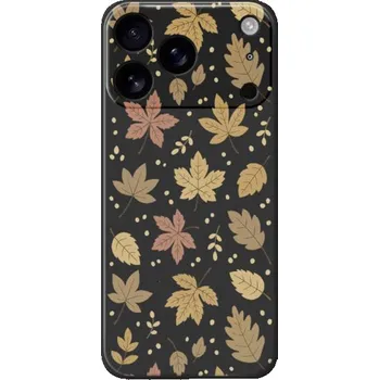 Pouzdro na mobilní telefon Ochranný kryt se vzorem podzimního listí pro iPhone 17 Pro Max - černý