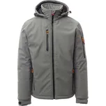 PAYPER CREEK PAD S00330-0489 / Zateplená softshellová bunda s odnímatelnou kapucí - smoke/black XXS