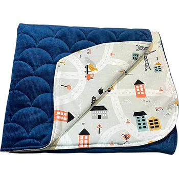 Dětská deka Lily is sailing Deka Malý stavitel navy Velikost: 0-3 let: 70 x 90 cm