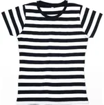MANTIS M110S / Dámské pruhované tričko - black/white M