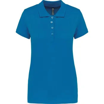 Dámské tričko KARIBAN VINTAGE K255 / Dámská piqué polokošile s krátkým rukávem - tropical blue XS