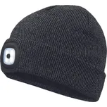 CERVA DEEL / Zimní čepice s LED lampou - reflexní černá Univerzální