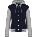 KARIBAN VINTAGE TEDDY K4003 / Unisex mikino/bunda - navy/oxford grey/white XXXL