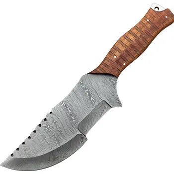 Kuchyňský nůž Damaškový outdoorový nůž MI 38744 Hnědá