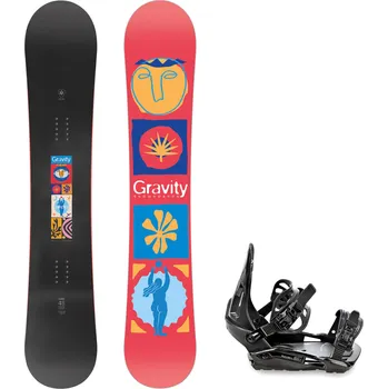 Snowboard Gravity snowboards Snowboard komplet Gravity Electra 25/26 + vázání RAVEN S230 Black Velikost: 154 cm, Velikost vázání: S/M