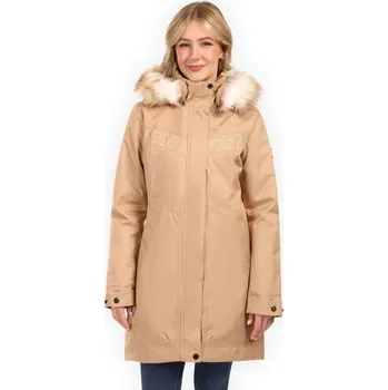 Dámský zimní kabát KILPI PERU-W, Béžová - 42