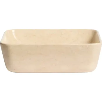 Kave Home Béžové mramorové umyvadlo na desku Darnen 40 x 40 cm