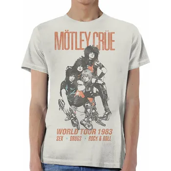 Pánská móda Motley Crue tričko, MC World Tour Vintage, pánské XL