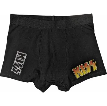Pánská móda KISS boxerky CO+EA, Classic Logo Black, pánské S