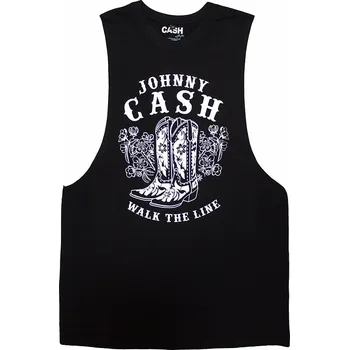 Pánské tílko Johnny Cash tílko, Walk The Line Boots Black, pánské XXL