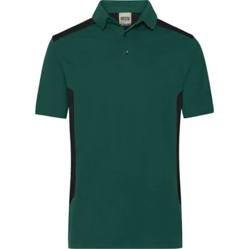 Pánské tričko DAIBER JN 1826 / Pánská pracovní polokošile - dark green/black 5XL