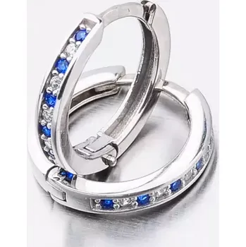 Náušnice Dětské náušničky bílé zlato 585 kroužky se zirkony 52GZ-3344BTM