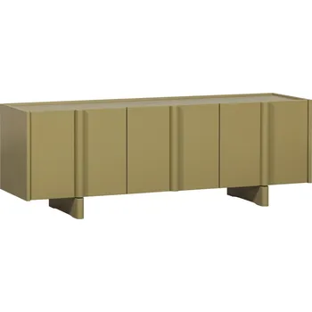 Televizní stolek WOOOD Zelený dřevěný TV stolek Basu 152 x 46 cm