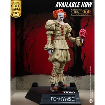 Figurka I : Welcome to Derry - sběratelská soška Pennywise - Flashback (Gold Label) Movie Maniacs 16 cm
