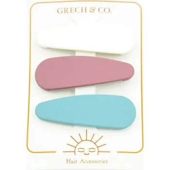 Sponky do vlasů GRECH & CO. Dove White, Mauve Rose, Sky Blue