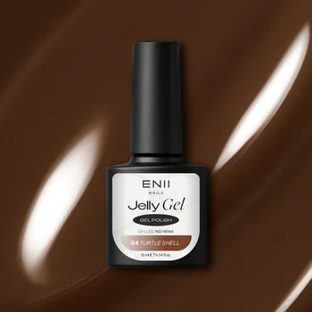 Lak na nehty ENII NAILS ENII Jelly Gel 04 Turtle Shell 10 ml - průsvitný gel lak UV/LED NO HEMA