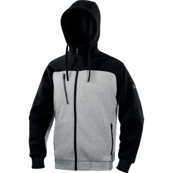 Pánská mikina DELTA BORGO / Pánská mikina s kapucí na zip - šedá/černá XXL