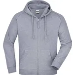 DAIBER JN 59 / Pánská mikina s kapucí na zip - grey heather S
