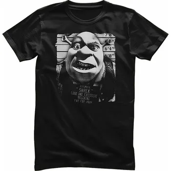 Pánské tričko Shrek tričko, MugShot Black, pánské 5XL