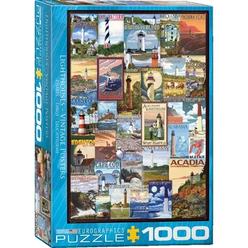 Puzzle EUROGRAPHICS Puzzle Staré plakáty majáků 1000 dílků