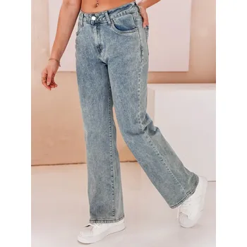 Dámské džíny Dámské džíny TANIALES s rovnými nohavicemi modré, Dstreet UY2670 Barva: Modrá - světle, Velikost: XL/42