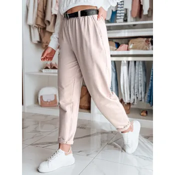 Dámské kalhoty Dámské kalhoty s páskem TAILANDI Dstreet UY2549 Barva: Růžová, Velikost: XL