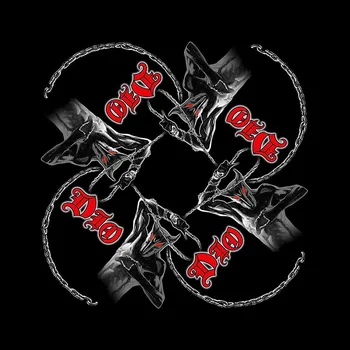 Šátek DIO bavlněný šátek 55 x 55cm, Holy Diver/Murray Black