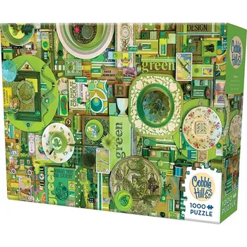 Puzzle COBBLE HILL Puzzle Barvy duhy: Zelená 1000 dílků