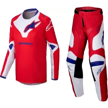 Moto dres a Dětský motokrosový komplet kalhot a dresu ALPINESTARS RACER MELT barva červená/bílá velikost 26+L