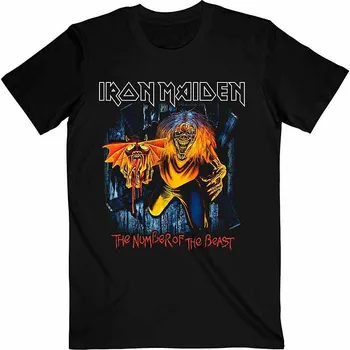 Pánská móda Iron Maiden tričko, Number Of The Beast Eddie Panel Burst Black, pánské M
