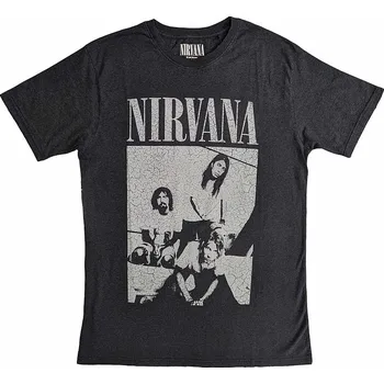Pánské tričko Nirvana tričko, Sitting Distressed Black, pánské XL