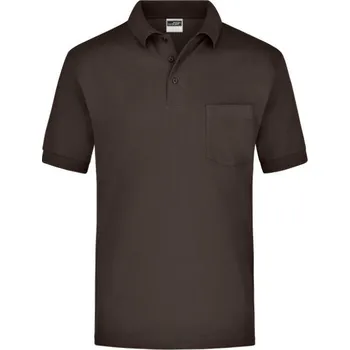 Pánská košile DAIBER JN 26 / Pánská polokošile s náprsní kapsou - brown XXL