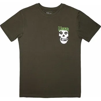 Misfits tričko, Mini Skull &amp; Logo Green, pánské L